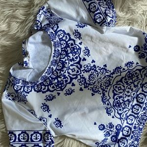 Blue crop top